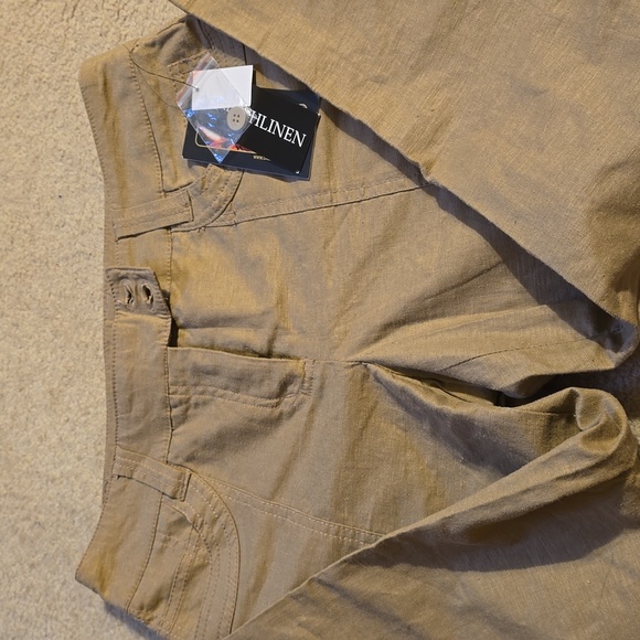 Dalia Collection Capri Cropped pants linen blend nwt sz 4 - Picture 9 of 9